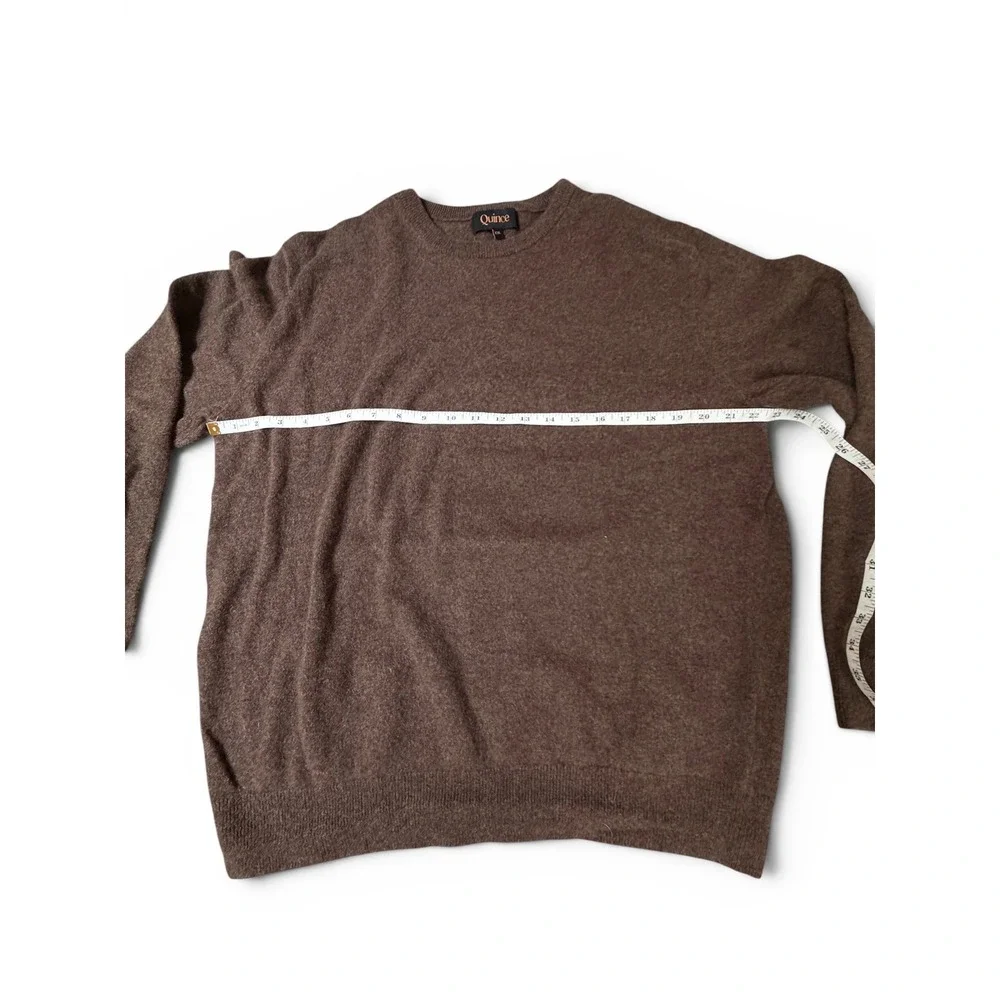 Quince Sweater Mens XXL Brown Mongolian Cashmere Crewneck STIEC01 Solid Knit